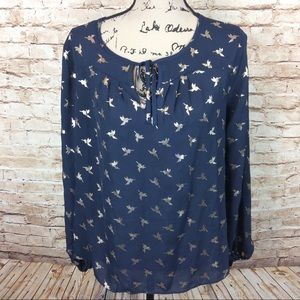 New Jennie & Marlins Bird Print Top Small